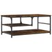VidaXL Salontafel 90x49x40 cm bewerkt hout gerookt eikenkleurig