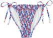 Next Dames Gerimpelde Bikinislip met Knoop aan de Zijkant Blauw