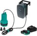 VONROC Accu Dompelpomp 20V - 90W – 3.800 l/h, 0.6 bar – vlakzuigend tot 1mm - schoon- en vuilwater - Incl. 2.0Ah accu en snellader