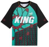 PUMA Tricot 'King' turquoise / rouge foncé / noir / blanc