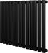 Radiateur design ovale - 1 colonne - 600x780 mm - noir