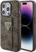Guess 4G Triangle Grip Coque arrière - Apple iPhone 15 Pro Max - Marron