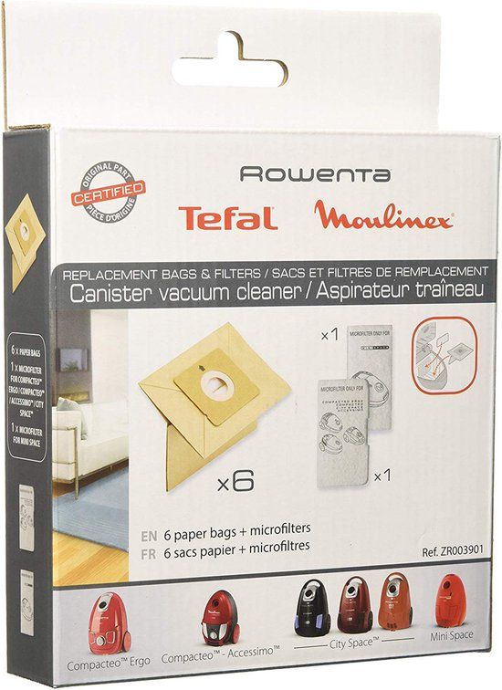 Rowenta ZR0039 stofzuigerzakken - 6 stuks + 2 filters