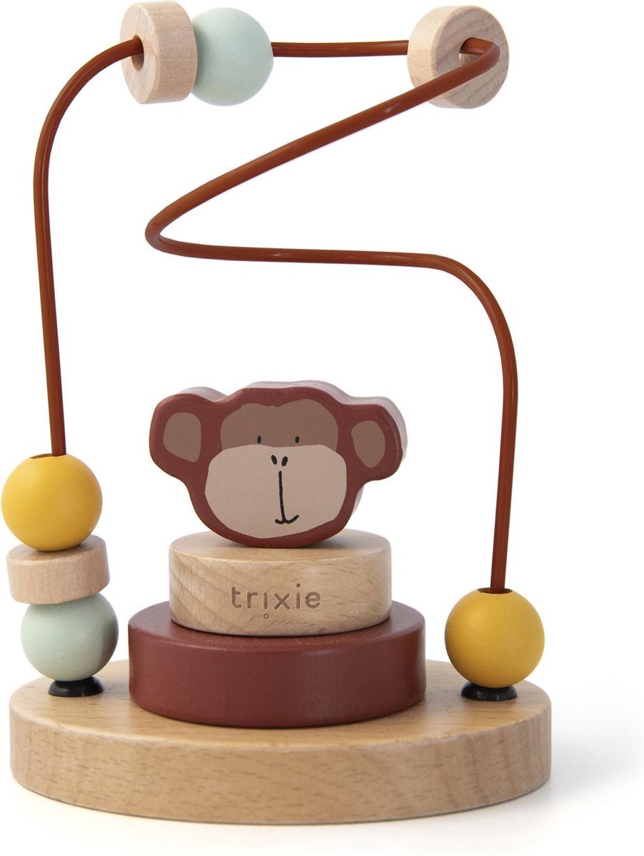 Trixie Baby Trixie Houten kralenframe - Mr. Monkey Multicolor