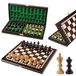 Icecat Jeu d'échecs et de dames 2-en-1 avec plateau en bois