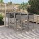 Maison Exclusive - Ensemble de jardin 5 pièces pour un bar, avec coussins, gris, en polyrotin