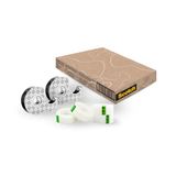 Scotch Roestvrijstalen tapedispenser, zilver + Scotch Magic Tape, gemaakt met 66% plantaardige lijm, 19 mm x 13,9 m, 2 handdispensers + 4 rollen/verpakking