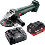 Metabo W 18 7-125 accu-haakse slijper 18 V 125 mm + 1x LiHD-accu 10,0 Ah + oplader