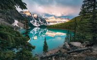 Komar Fotobehang - Magic Moraine Morning 450x280cm - Vliesbehang