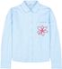 Garcia U260033 Dames Overhemden Lange Mouw Katoen Gestreept Regular Fit Klassieke Kraag Knopen Blouse Breeze Blue