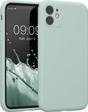 kwmobile telefoonhoesje geschikt voor Apple iPhone 11 - TPU backcover met siliconen coating - Smartphone case in cool mint
