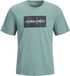 JACK&JONES JJCOLE PRINT TEE SS CREW NECK T-shirt Homme L Coton Mineral Blue