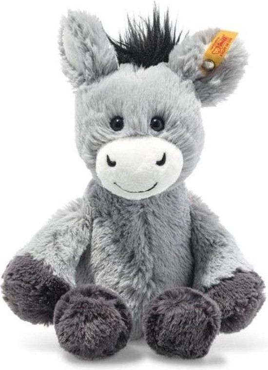Steiff Soft Cuddly Friends Dinkie Ezel - Grijsblauw - 20 cm