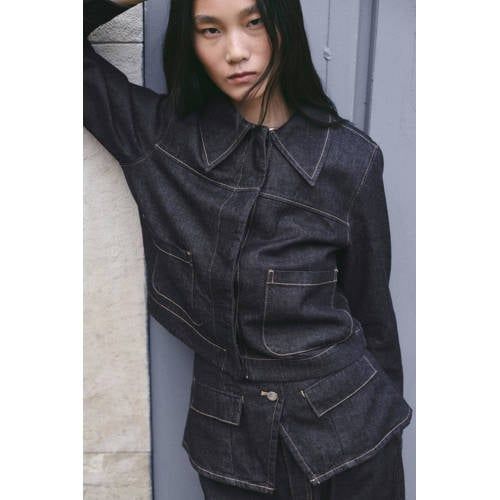 Mango Spijkerjas Dark Blue Denim