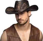 Boland Hoed cowboy Cobra Zwart - 58 cm - Volwassenen - Unisex