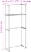 vidaXL Wasmachineplank met opslag, wit, 70 x 27 x 136 cm, aluminium