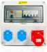 HITGROW SP. Z O.O. Répartiteur CEE-distributeur IP44 Adaptateur Répartiteur mural pour montage mural prise murale pour chantier 1x16A 2x230V avec LS+FI