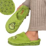 sarcia.eu Grinch ANTISLIP pantoufles pour femmes pour la maison, pantoufles chaudes, douces, en fourrure pour la maison 40-41 EU