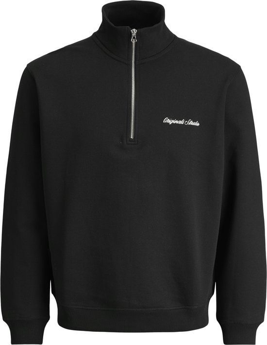 Jack & Jones Junior Sweatshirt met halve rits Zwart Katoen/Polyester Maat 140