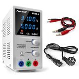 PeakTech P 6225 A 6225 A – laboratoriumvoeding 0-30V / 0-5A, regelbaar, laboratoriumvoeding DC met 4-cijferige LED-indicator, gestabiliseerde schakelvoeding, stroommeter, overbelastings- en kortsluitvast