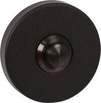 Beldrukker Rond RVS zwart - 1219640