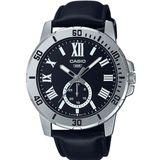 Casio Heren Polshorloge Zwart Analoog Quartz Stalen Kast 45mm