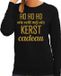 Bellatio Decorations Foute kersttrui/sweater voor dames - Hohoho kerst cadeau - zwart - glitter goud XL
