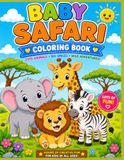 Cute Safari Animals Coloring Book for Kids Ages 3–6