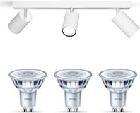 Philips LED Philips Idris Opbouwspot voor Badkamer (Wit) - 3 Lichtpunten - GU10 - Warmwit Licht