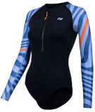 ZONE3 2025 Dames OWS Renew Badpak Met Lange Mouwen - Blauw