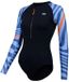 ZONE3 2025 Dames OWS Renew Badpak Met Lange Mouwen - Blauw
