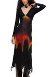Desigual Jurk oranje / zwart