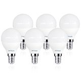 SIGMALED LIGHTING - LED lamp E14 4W (gelijk aan 30W) - Warm wit licht (2800K) - 360 lumen - Kleine gloeilamp Bol G45 P45 LED - Verpakking van 6