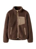 NAME IT Fleece jas 'NKNMattia' bruin / cappuccino
