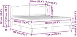 vidaXL Bedframe met hoofdeinde, grijs, 180 x 200 cm, kunstleer