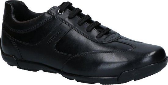 Geox Zwarte Veterschoenen Heren 40 - Kunstleer - Leer - Casual schoenen