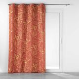 douceur d'intérieur Belflor gordijn met oogjes (140 x 280 cm) terracotta/goud, polyester met metallic print