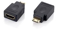 Adapter Mini HDMI (Type C) naar HDMI (Type A) Zwart Plastic Zakje