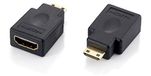 Adapter Mini HDMI (Type C) naar HDMI (Type A) Zwart Plastic Zakje