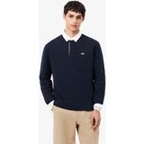 Lacoste Relaxed Fit Poloshirt lange mouw donkerblauw, Effen