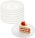 Excellen Houseware Assiette à gâteau - 8 Pièces - Plastique - Transparent - 15 cm
