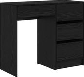 vidaXL Bureau Zwart Eiken Bewerkt Hout 90 x 37.5 x 75 cm