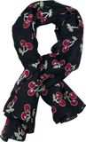 Rock Daddy Rockabella Cherrys Tuch Dames Doek - Zwart/Groen/Rood