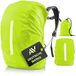 AVANA Housse de pluie pour sac à dos, avec bandes réfléchissantes (10-70 l), housse de pluie imperméable, sac d'école, réflecteur, housse de sac à dos, housse de sac à dos réfléchissante, vert néon