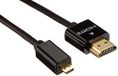 Pro Signal PSG04067 HDMI Lood met Ethernet, Mannelijk naar Micro D Mannelijk, ABS Connectors, 1m Zwart