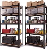 Infinity Goods Stellingkast Zwart - Set van 2 - 180x90x40 cm