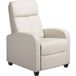 Yaheetech Fauteuil de relaxation - Noir - Cuir PU - Réglable - 120 kg - Avec repose-pieds