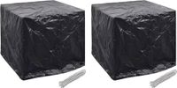 vidaXL Waterreservoirhoezen 2 st 8 ogen 116x100x120 cm Zwart