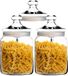 Set van 3x stuks pot de conservation 2000 ml verre avec couvercle en verre - Boîte de conservation