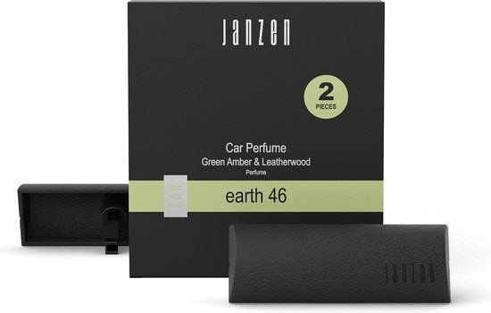JANZEN Car Perfume - Earth 46 - 2 stuks - Aromatisch - Zwart